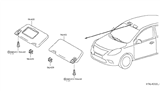 Diagram for 2015 Nissan Versa Sun Visor - 96401-3WC0A