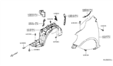 Diagram for 2019 Nissan Versa Wheelhouse - 63842-9KK0A