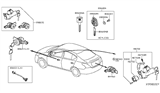 Diagram for 2012 Nissan Versa Ignition Lock Cylinder - K9810-3AN0A