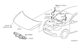 Diagram for Nissan Versa Hood - FEA00-9KAMA