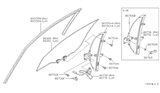 Diagram for 1997 Nissan Altima Window Run - 80330-0E700