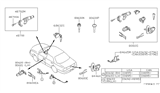 Diagram for 1993 Nissan Stanza Ignition Lock Cylinder - K9810-1E500