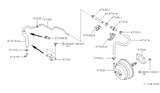 Diagram for 1994 Nissan Stanza Brake Booster Vacuum Hose - 47471-1E400