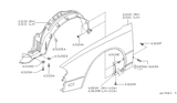 Diagram for Nissan Stanza Wheelhouse - 63840-0E700