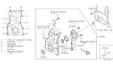 Diagram for 1994 Nissan Altima Timing Cover - 13500-1E402