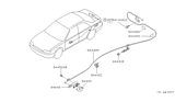 Diagram for 1997 Nissan Stanza Fuel Door Release Cable - 84650-1E410