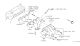 Diagram for 1997 Nissan Stanza Exhaust Heat Shield - 16590-5B600