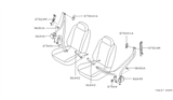 Diagram for 1994 Nissan Altima Seat Belt - 86844-3E101