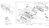 Diagram for 1994 Nissan Altima Blower Control Switches - 27515-1E400