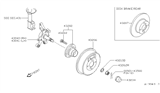 Diagram for 1995 Nissan Altima Wheel Stud - 43222-50J06