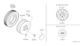 Diagram for 1994 Nissan Stanza Spare Wheel - 40300-1E411