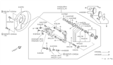 Diagram for 1997 Nissan Stanza Brake Caliper - 44001-0E601