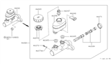 Diagram for 1993 Nissan Stanza Brake Master Cylinder Reservoir - 46010-1E401