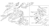 Diagram for 1994 Nissan Stanza Wheelhouse - 64839-1E400