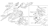 Diagram for 1997 Nissan Stanza Wheelhouse - 64839-1E400