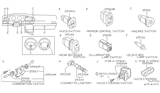 Diagram for 1995 Nissan Altima Hazard Warning Switch - 25290-1E400