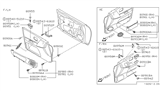 Diagram for 1993 Nissan Altima Armrest - 80960-2E000