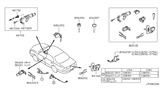 Diagram for 1995 Nissan Altima Door Lock Cylinder - 84660-0E725