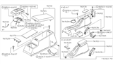 Diagram for 1994 Nissan Pathfinder Center Console Base - 96941-55G00