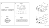 Diagram for Nissan Hardbody Pickup (D21U) Emblem - 65889-3B000