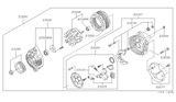 Diagram for 1999 Nissan Frontier Alternator Pulley - 23150-0S300