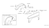 Diagram for 1996 Nissan Hardbody Pickup (D21U) Fender - 63113-S3801