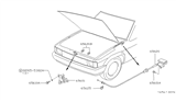 Diagram for 1997 Nissan Hardbody Pickup (D21U) Hood Cable - 65620-75P05