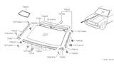 Diagram for 1997 Nissan Hardbody Pickup (D21U) Windshield - 72700-3B300