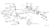 Diagram for 1997 Nissan Hardbody Pickup (D21U) Wheel Bearing Dust Cap - 40234-01G00