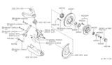 Diagram for 1992 Nissan Hardbody Pickup (D21) Wheel Bearing Dust Cap - 40234-01G00