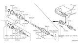 Diagram for 1999 Nissan Pathfinder Axle Shaft - 39204-0W050