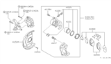 Diagram for Nissan Hardbody Pickup (D21U) Brake Pad Set - 41060-11P86