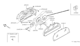 Diagram for 1996 Nissan Hardbody Pickup (D21U) Tachometer - 24825-1S700