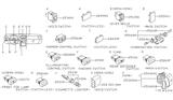 Diagram for Nissan Stanza Turn Signal Switch - 25540-2B200