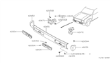 Diagram for 1992 Nissan Pathfinder Bumper - 62014-57G26