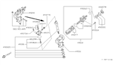 Diagram for 1997 Nissan Hardbody Pickup (D21U) Rack And Pinion - 49381-09W00