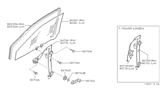 Diagram for 1993 Nissan Hardbody Pickup (D21) Window Regulator - 80721-78G16