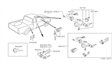 Diagram for 1995 Nissan Pathfinder Ignition Switch - 48700-85P25