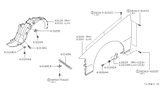 Diagram for 1998 Nissan Maxima Fender - 63100-40U30