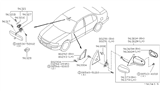 Diagram for 1996 Nissan Maxima Car Mirror - K6302-53U01