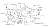 Diagram for Nissan Maxima License Plate - 96210-0L700