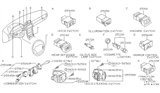 Diagram for Nissan Hardbody Pickup (D21U) Turn Signal Switch - 25540-40U60