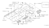 Diagram for 1996 Nissan Maxima Exhaust Heat Shield - 74753-0L700