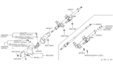 Diagram for 1997 Nissan Maxima Steering Column Cover - 48950-40U00