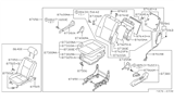 Diagram for 1996 Nissan Maxima Seat Motor - 87450-41U06