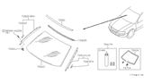 Diagram for Nissan Maxima Windshield - 72712-40U00