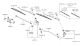 Diagram for Nissan Maxima Wiper Pivot - 28842-40U00