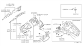 Diagram for Nissan Maxima Wheelhouse - 64838-40U00