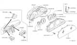 Diagram for 1996 Nissan Maxima Speedometer - 24820-0L700