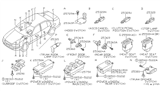 Diagram for Nissan Maxima Power Window Switch - 25401-40U00